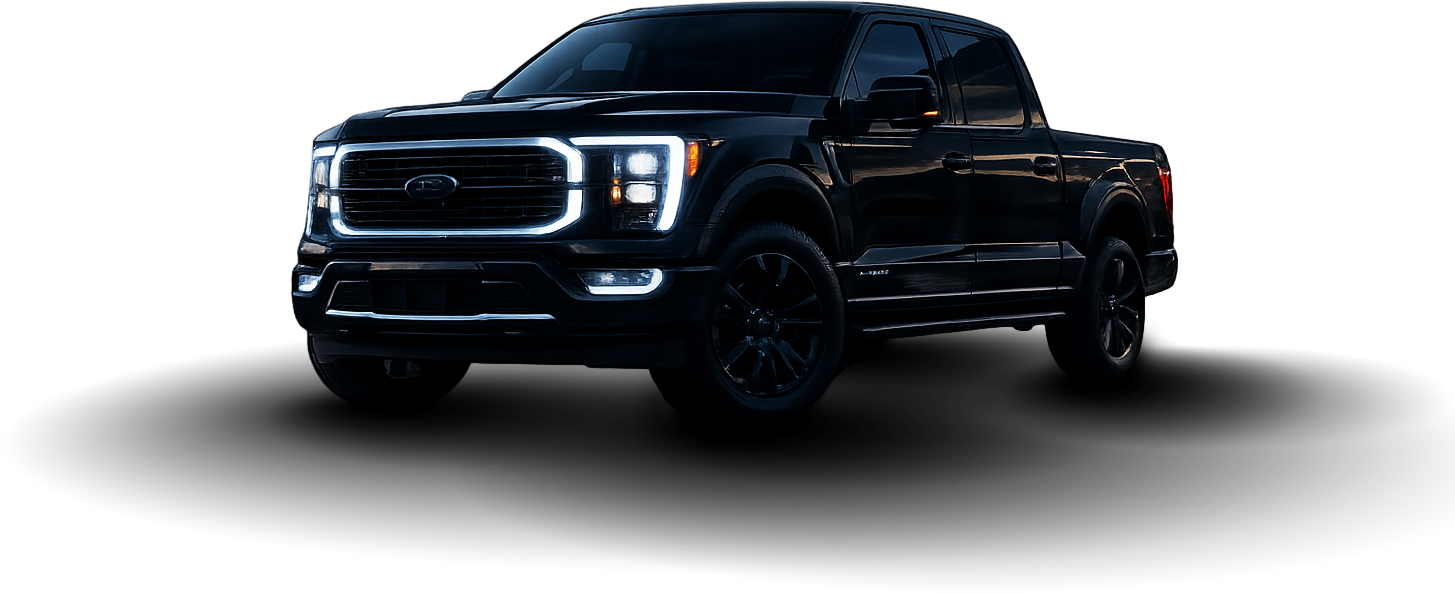 Black pickup truck